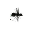 Black Ant Hackled Dry Fly Barbless