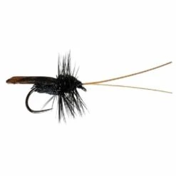 Black Micro Caddis Barbless Dry Fly