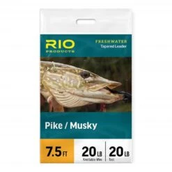 RIO Pike/Musky Tapered Leader 7.5ft 30lb - Twist Clip